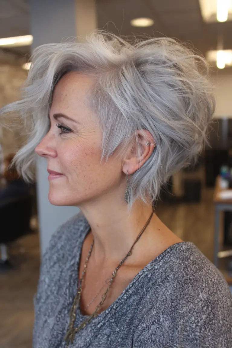 Chic and Elegant: 16 Stunning Gray Hair Pixie Cuts to Inspire Your Next Look