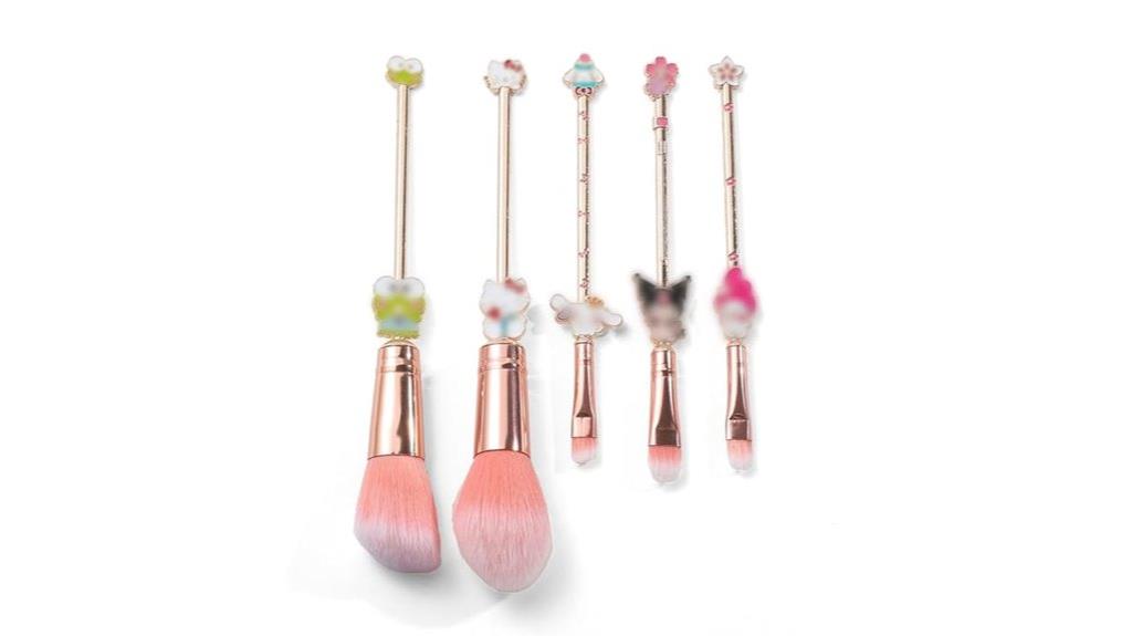 adorable anime themed makeup brushes