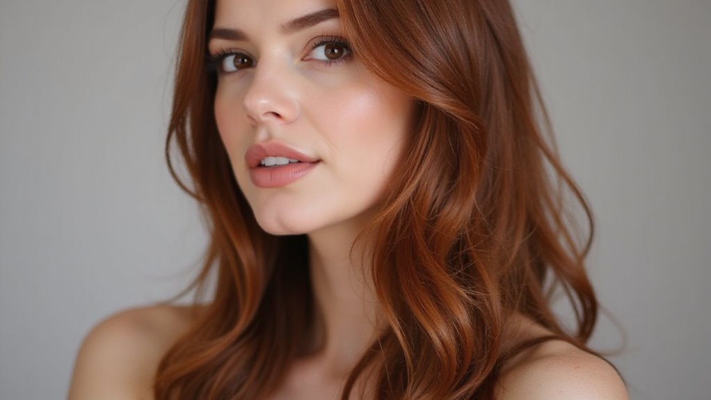 auburn straight hair styles