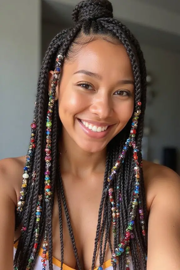 beaded cornrows for expression