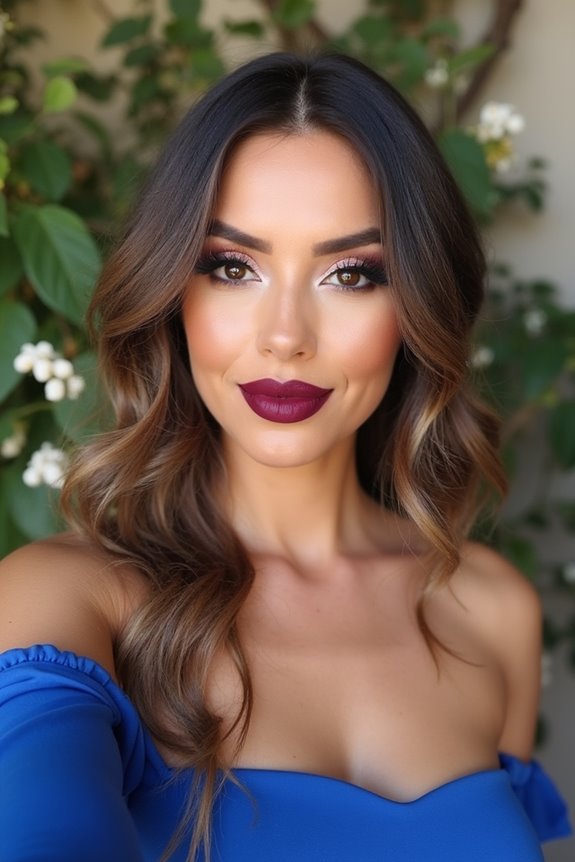 berry inspired bold makeup look