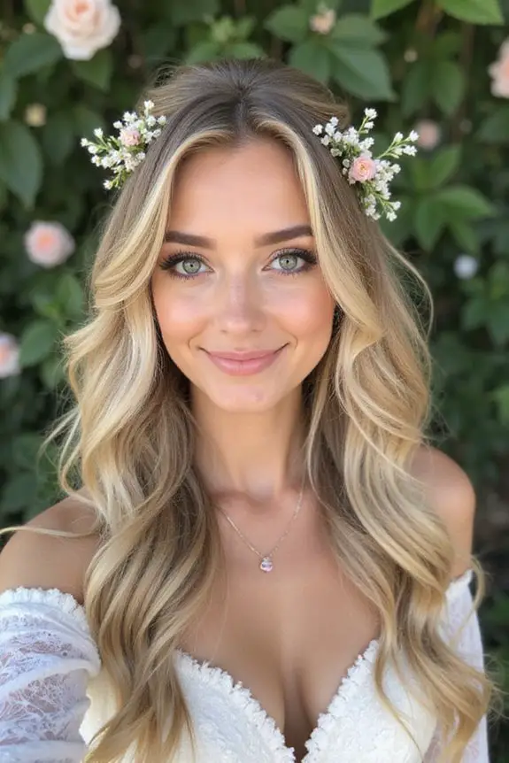 bohemian wedding hairstyle elegance