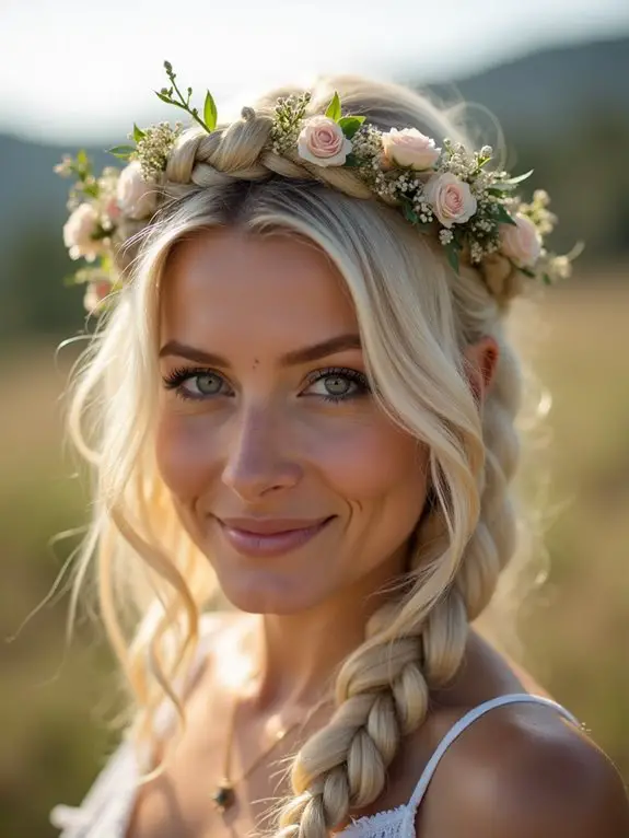 boho braided crown elegance