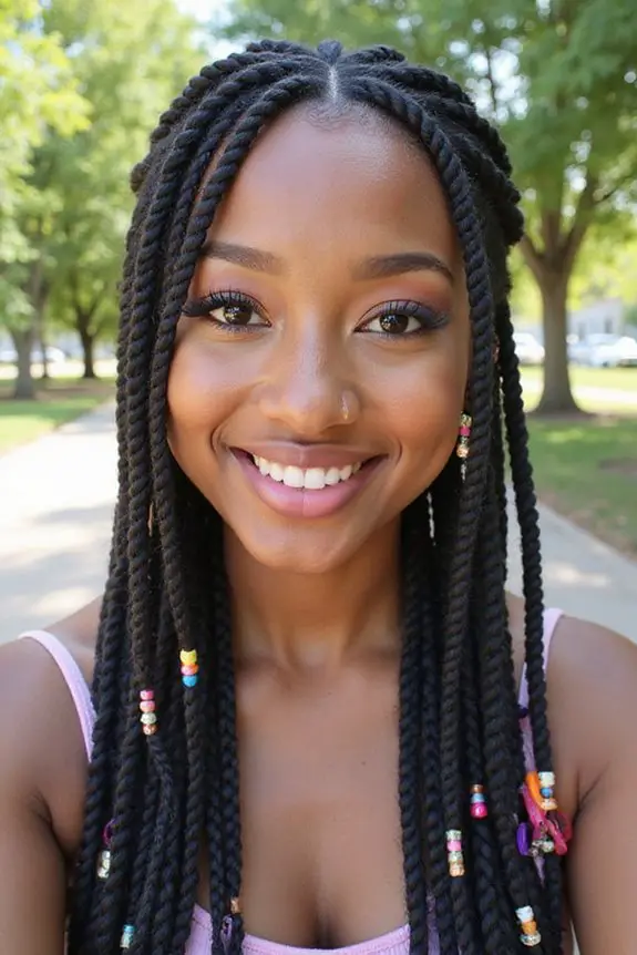 bold and stylish boxed cornrows