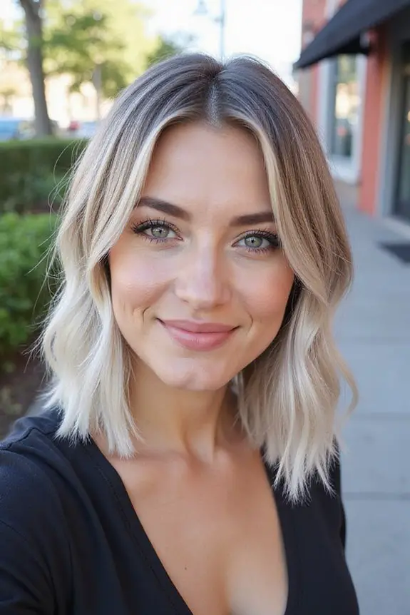 bold ash blonde ombre