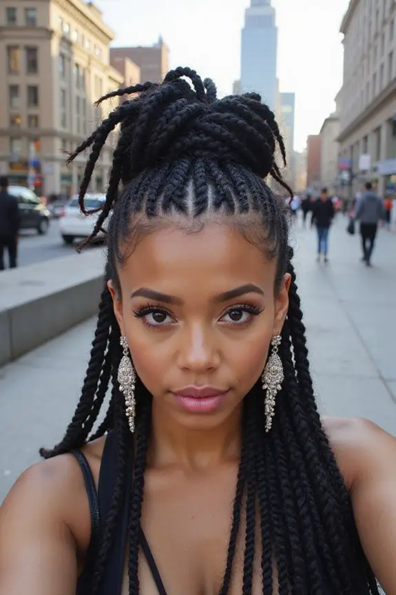 bold braided mohawk style