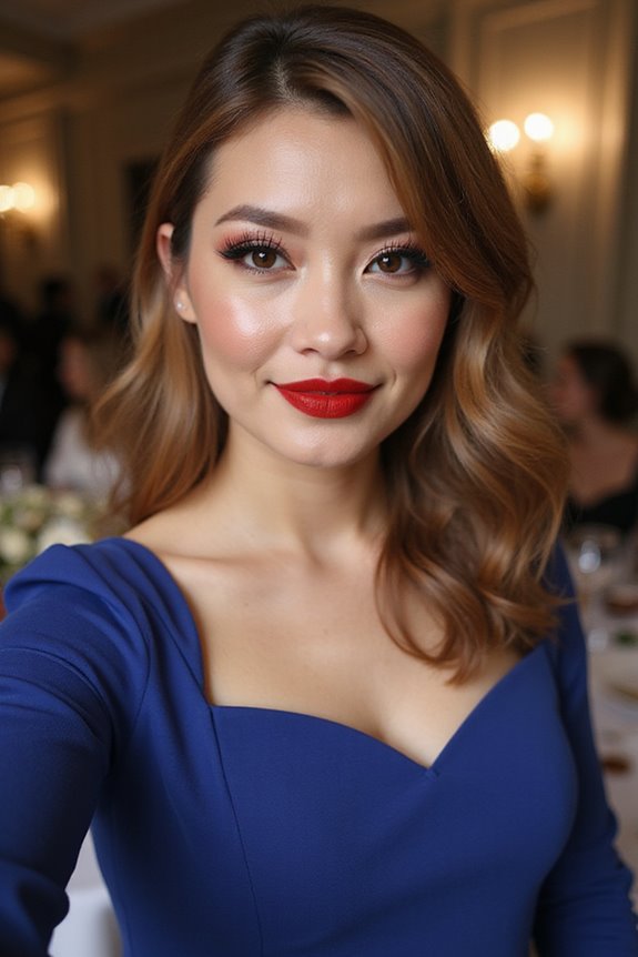 bold red lip statement