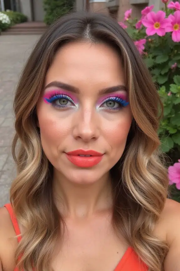 bold vibrant prom makeup