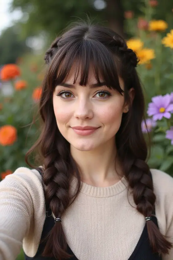 braided bangs for elegance