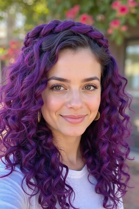braided halo with curls