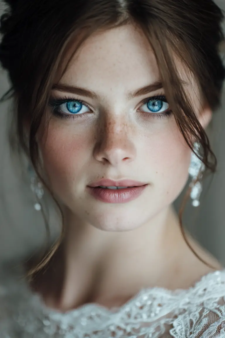 29 Beautiful Bridal Makeup Looks for Blue Eyes
