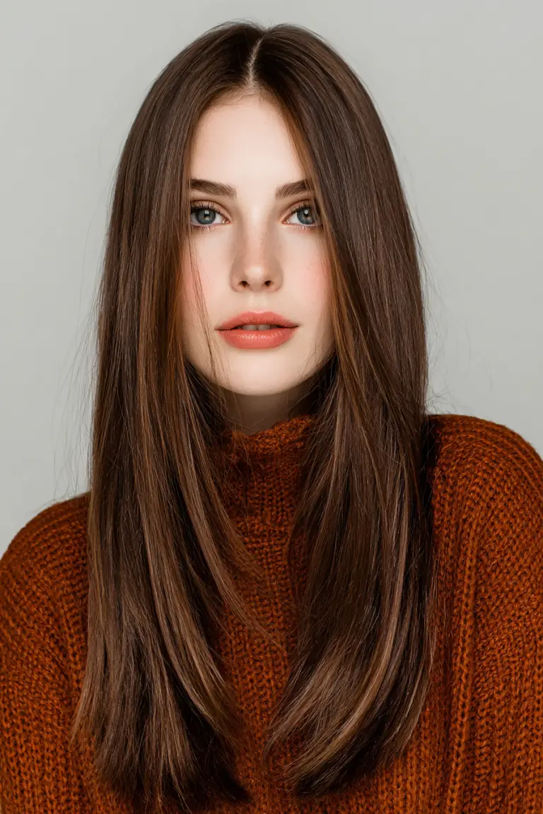 24 Sleek Hairstyles for Brown Straight Hair