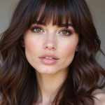 brunette hairstyles with bangs