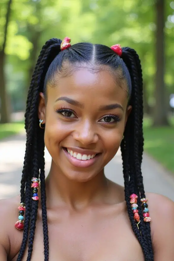 chic and versatile cornrow ponytail