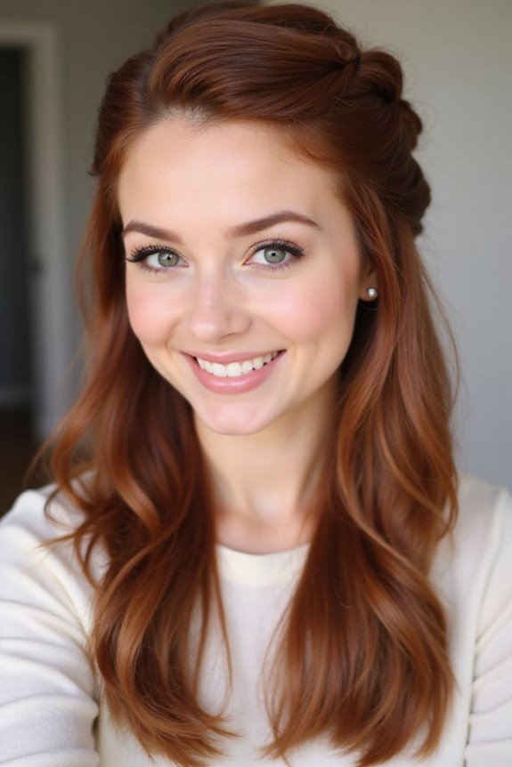 chic half up twist hairstyle