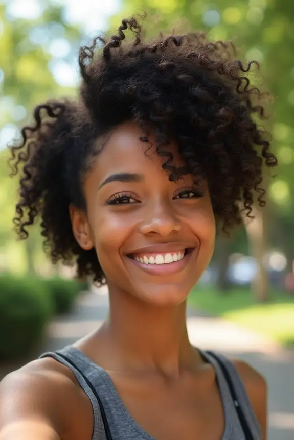 chic high curly puff