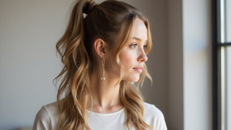 chic messy ponytail hairstyles