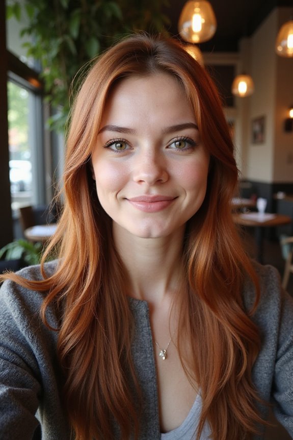 classic sleek auburn hairstyle