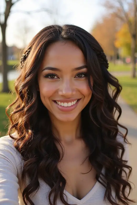 cornrows with flowing curls