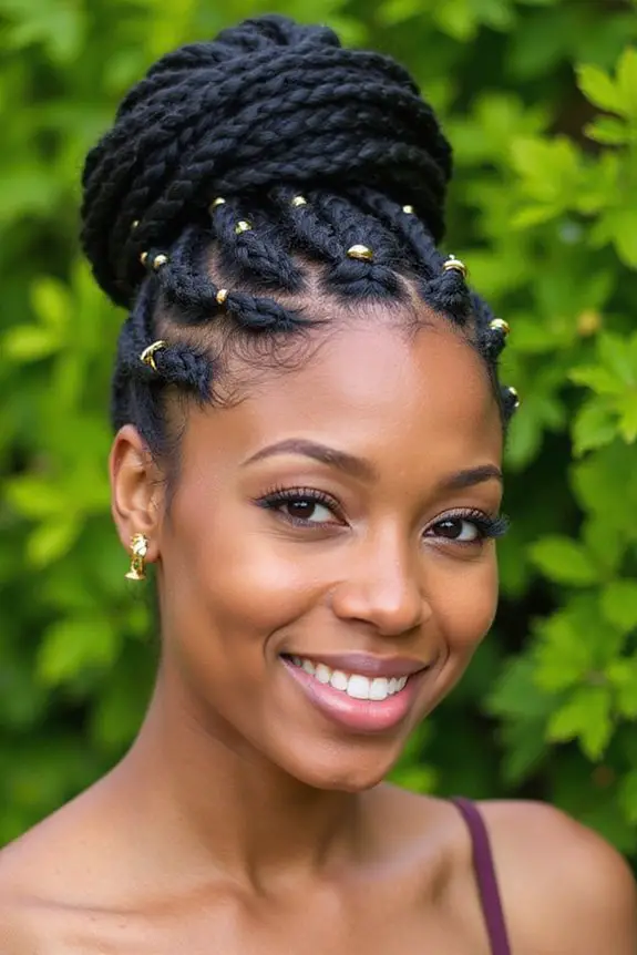 creative cornrow updo styles