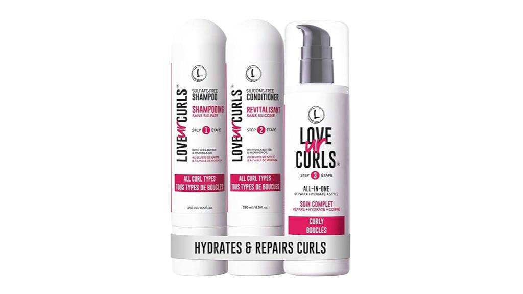 curly hair care set