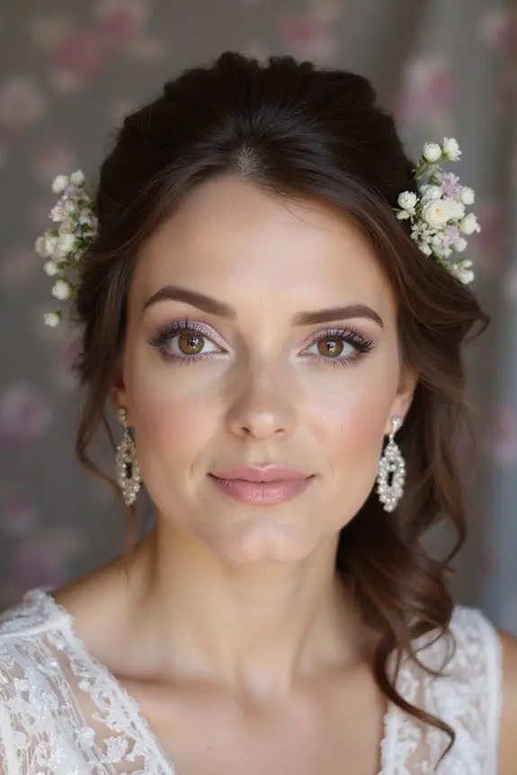 delicate pastel bridal look