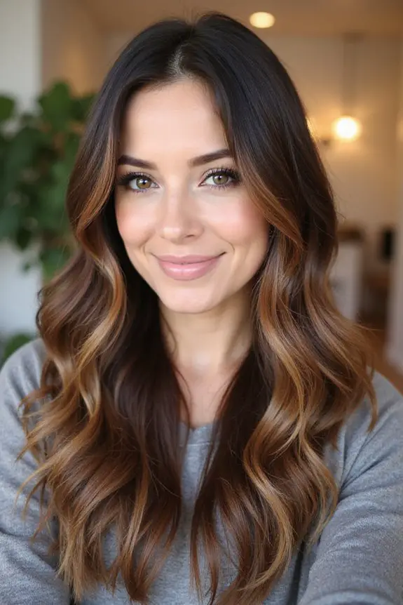 dynamic brunette hair highlights