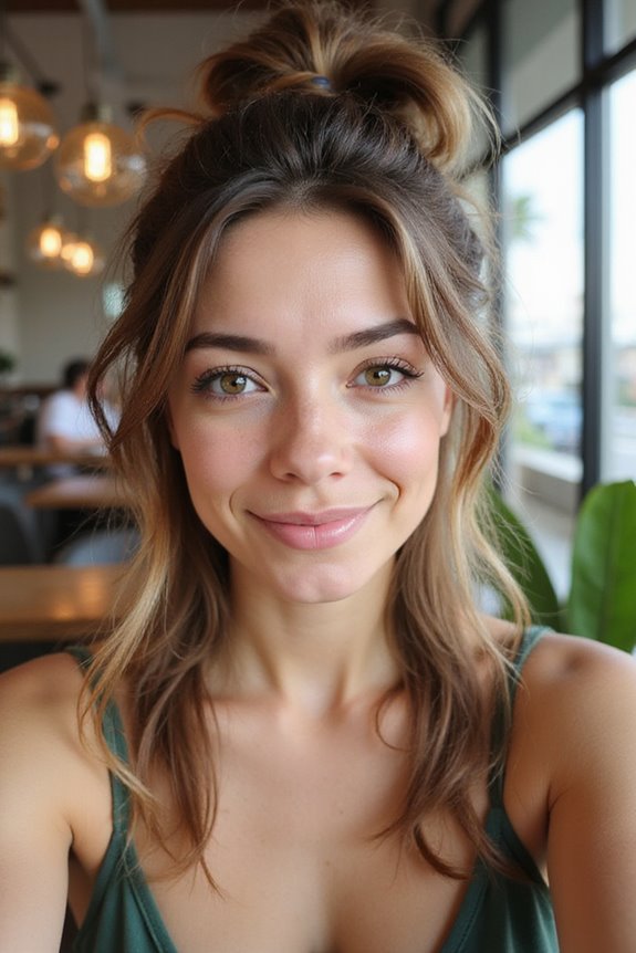 effortless half up ponytail style