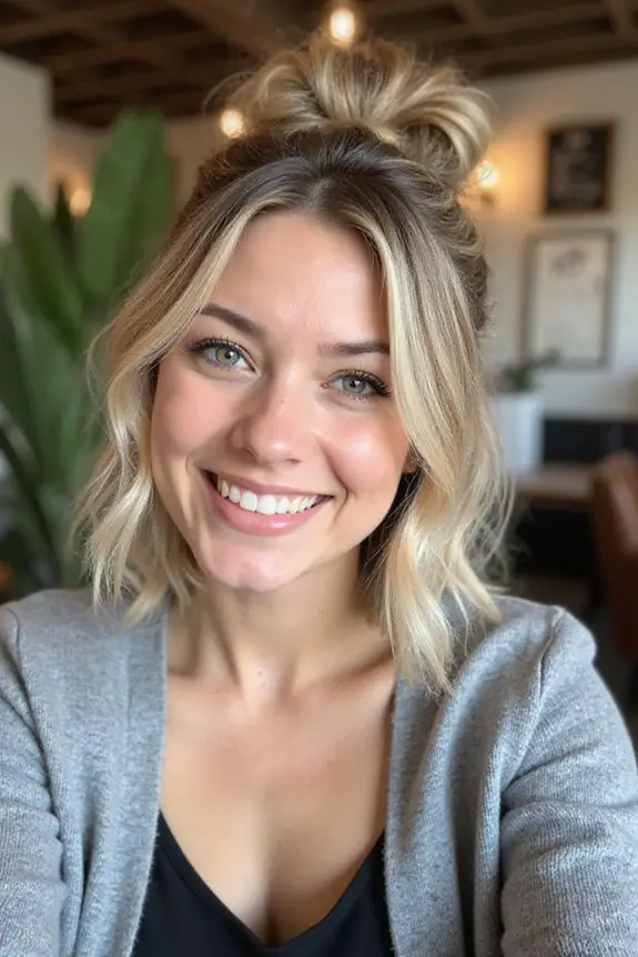 effortless stylish messy bun