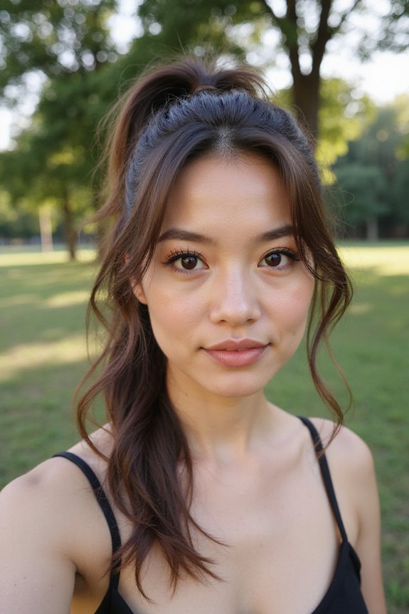 effortlessly chic messy ponytail