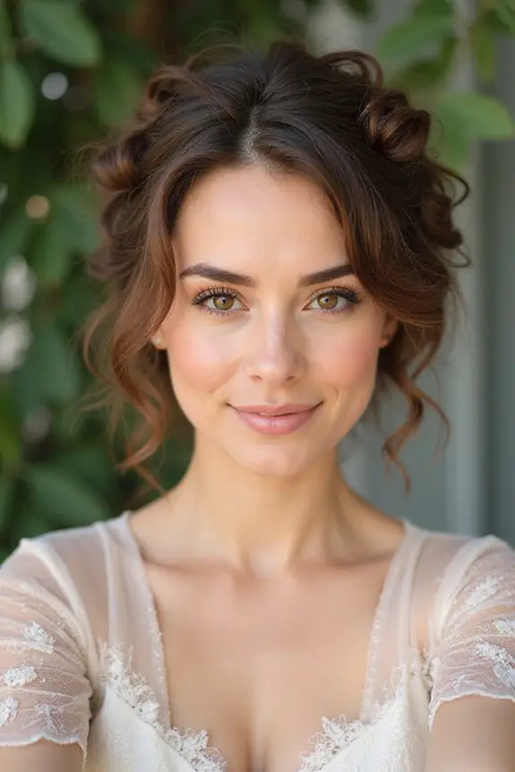 elegant chignon for curls