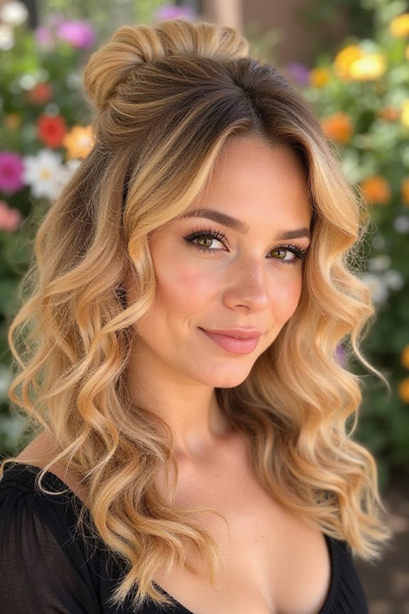 elegant chignon with curls