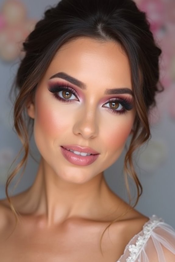 elegant deep plum makeup