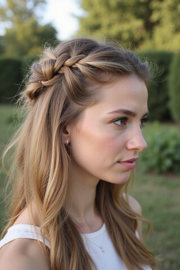 elegant double braid updo