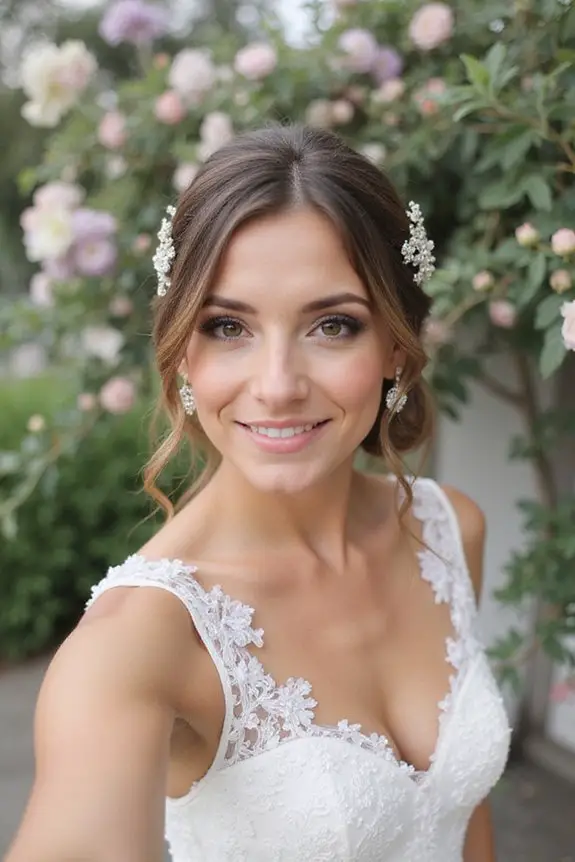 elegant half up half down bun