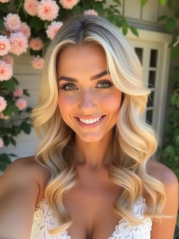 elegant side swept curls hairstyle