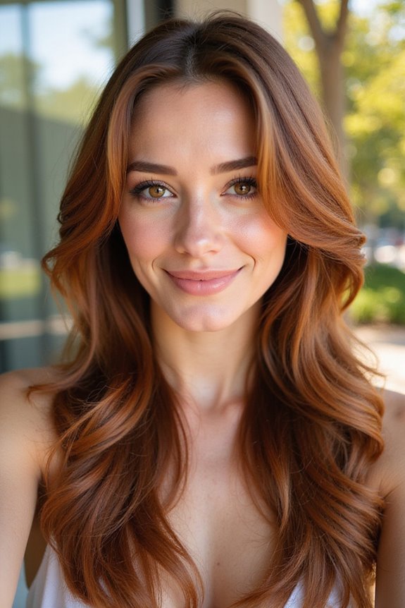 elegant side swept straight hair