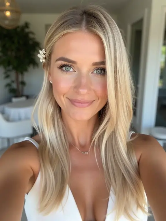 elegant straight hair styling