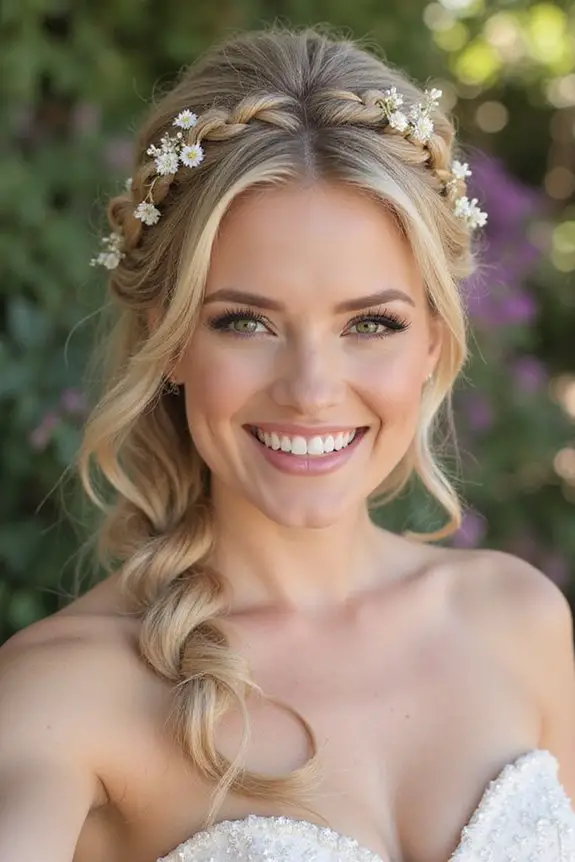 elegant twisted braid updo