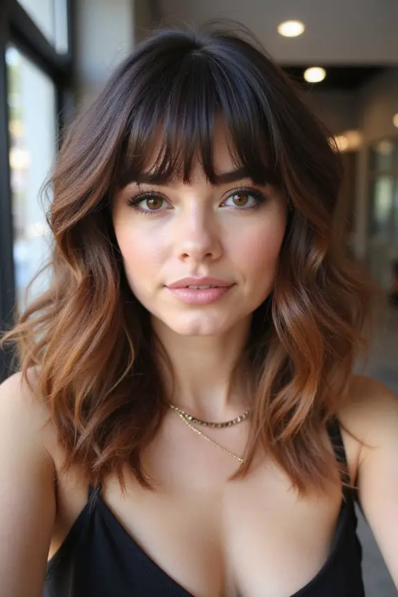 fringe bangs with ombre