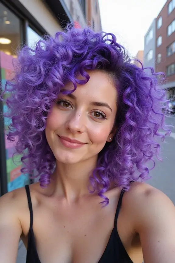 funky color blocked curls