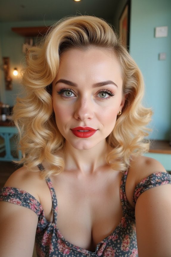glamorous pin up curls tutorial