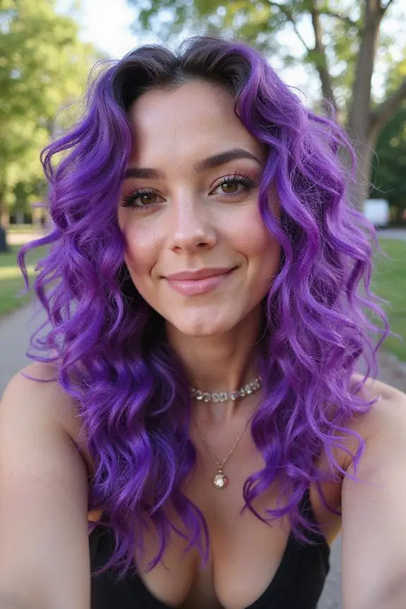 glittery purple hair roots