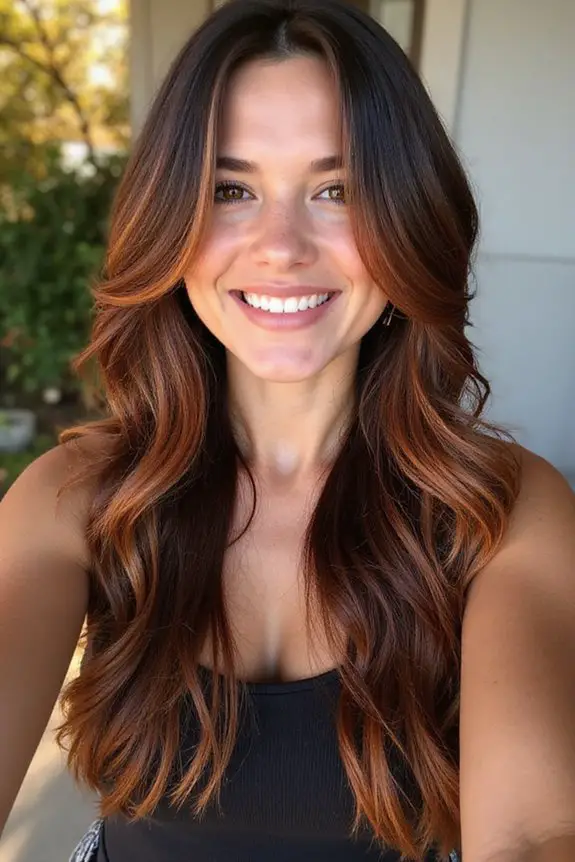 golden copper hair highlights
