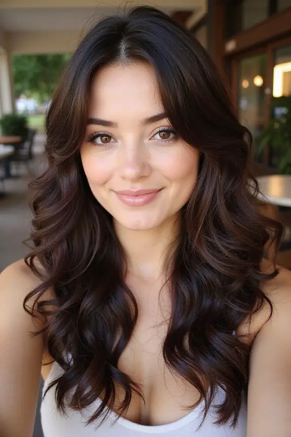 layered curls with highlights