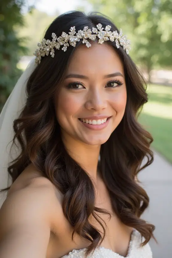 loose curls statement headpiece