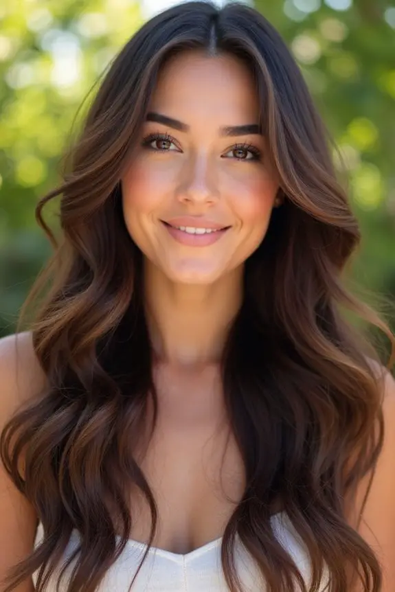 luxurious dark chocolate highlights