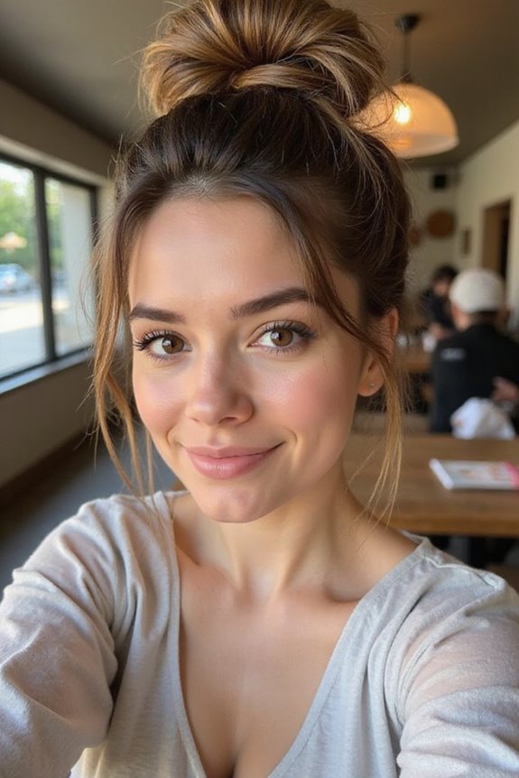 messy high bun tutorial