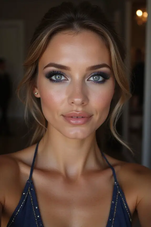 midnight navy eyeshadow elegance