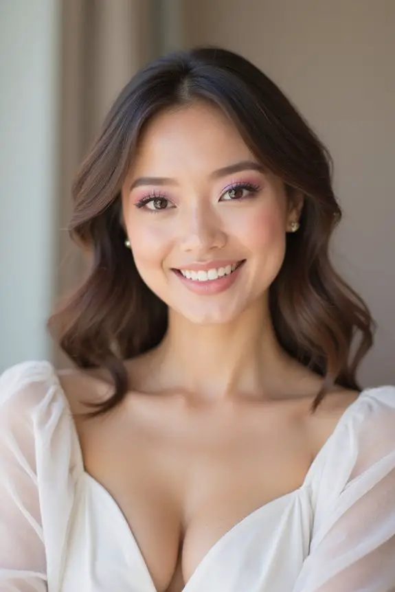 pastel makeup for white dresses